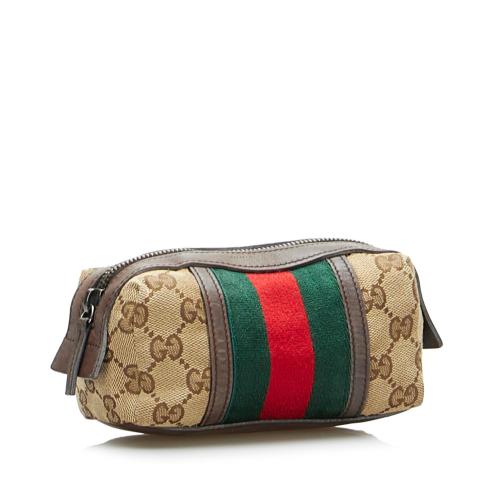 Gucci GG Canvas Web Pouch