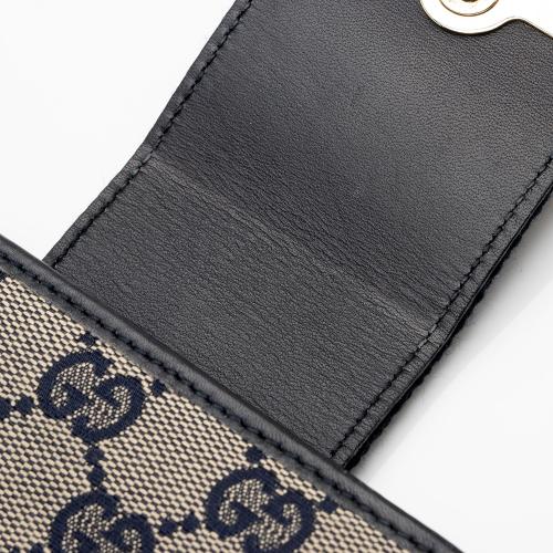 Gucci GG Canvas Web Script Continental Wallet