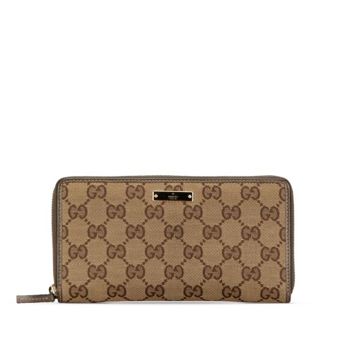 Gucci GG Canvas Zip Around Long Wallet