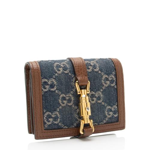 Gucci GG Denim Jackie 1961 Card Case