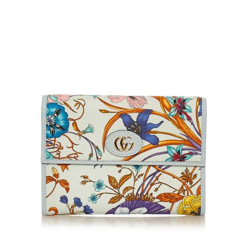 Gucci GG Marmont Flora Canvas Small Wallet