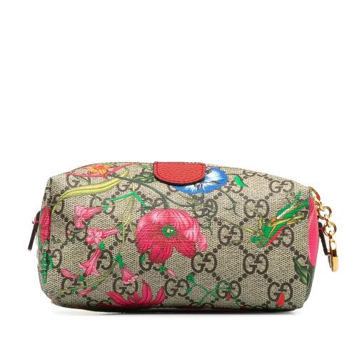 Gucci GG Supreme Flora Ophidia Cosmetic Case