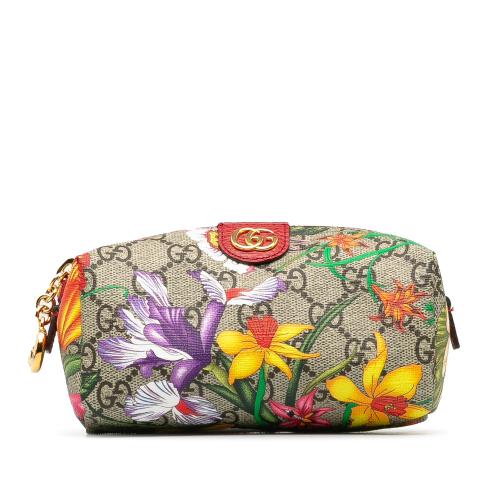 Gucci GG Supreme Flora Ophidia Cosmetic Case