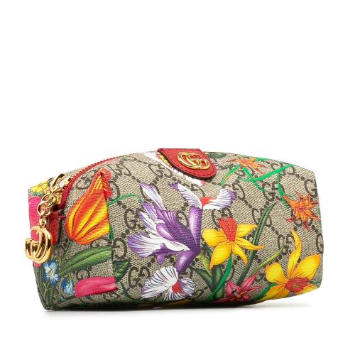 Gucci GG Supreme Flora Ophidia Cosmetic Case