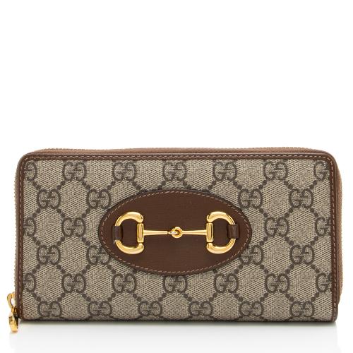 Gucci GG Supreme Horsebit 1955 Zip Around Wallet