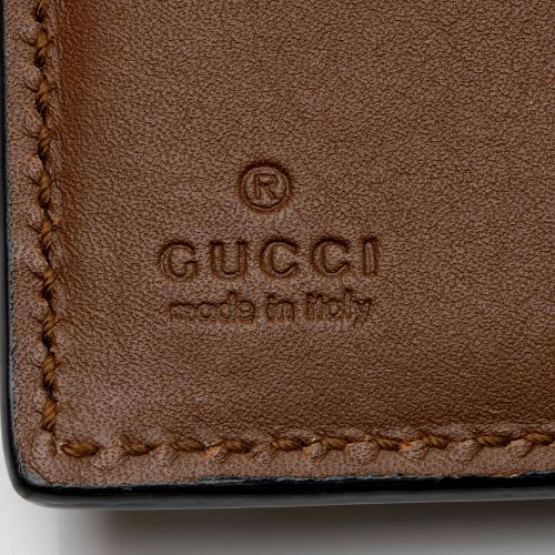 Gucci GG Supreme Leather Padlock Compact Wallet