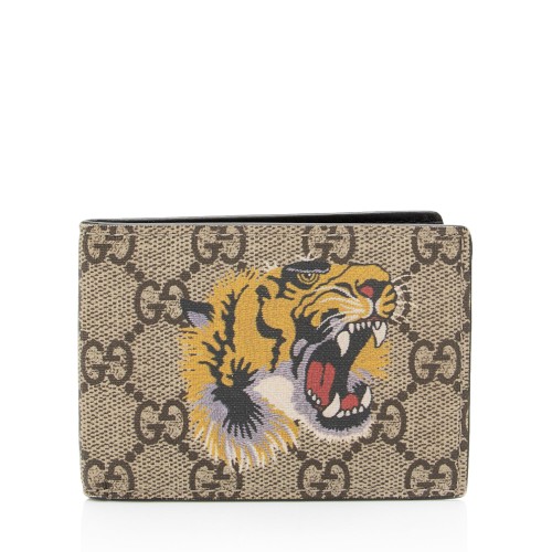 Gucci GG Supreme Tiger Small Bi-Fold Wallet