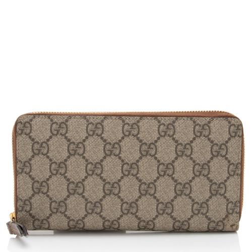 Gucci GG Supreme Zip Around Wallet