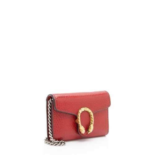 Gucci Grained Leather Dionysus Card Case Chain Bag