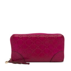 Gucci Guccissima Bree Zip Around Long Wallet