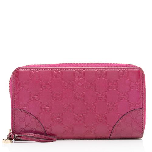 Gucci Guccissima Leather Bree Zip Around Wallet