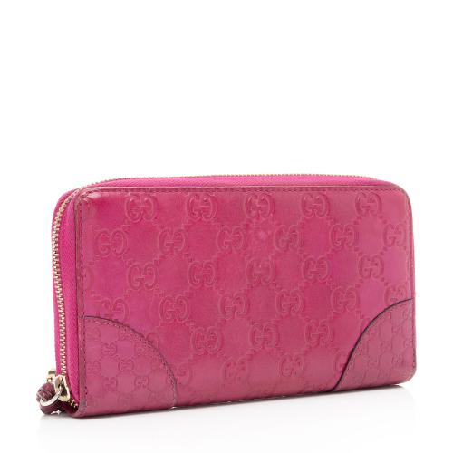 Gucci Guccissima Leather Bree Zip Around Wallet