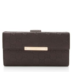 Gucci Guccissima Leather Flap Continental Wallet