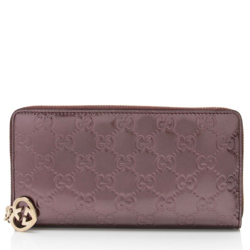 Gucci Guccissima Leather Zip Around Wallet