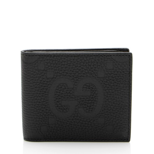 Gucci Jumbo GG Embossed Leather Bifold Wallet