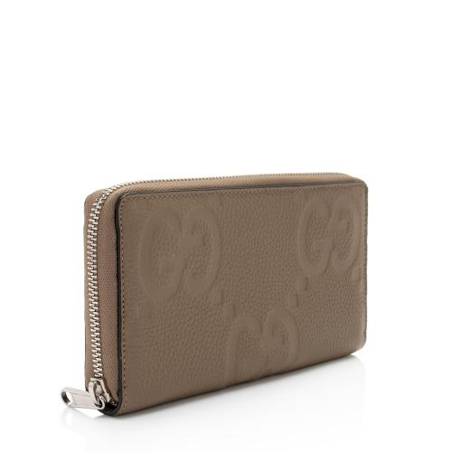 Gucci Jumbo GG Leather Zip Around Wallet