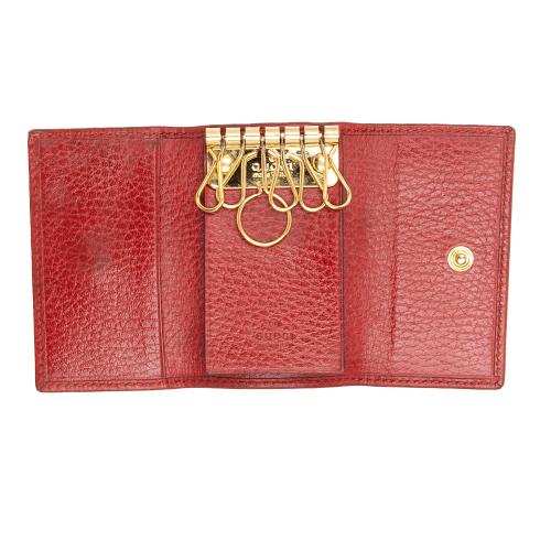 Gucci Leather GG Marmont 6 Key Case