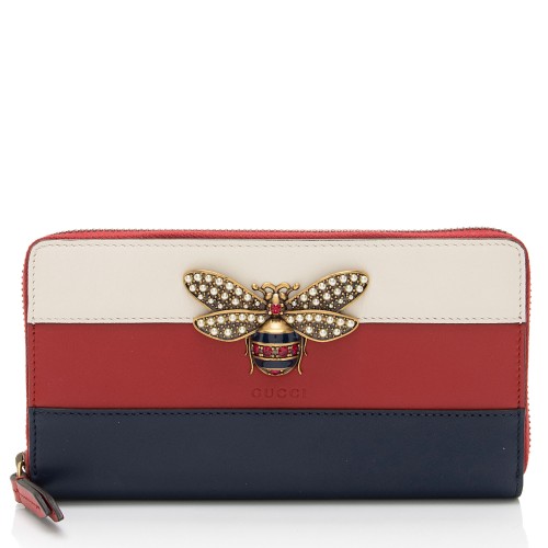 Gucci Leather Queen Margaret Zip Around Wallet