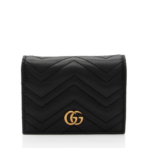 Gucci Matelasse Leather GG Marmont Card Wallet