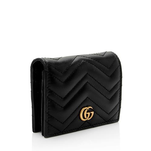 Gucci Matelasse Leather GG Marmont Card Case