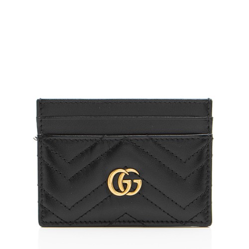 Gucci Matelasse Leather GG Marmont Card Case