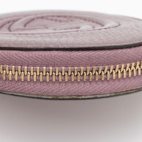 Gucci Metallic Leather Soho Round Coin Purse