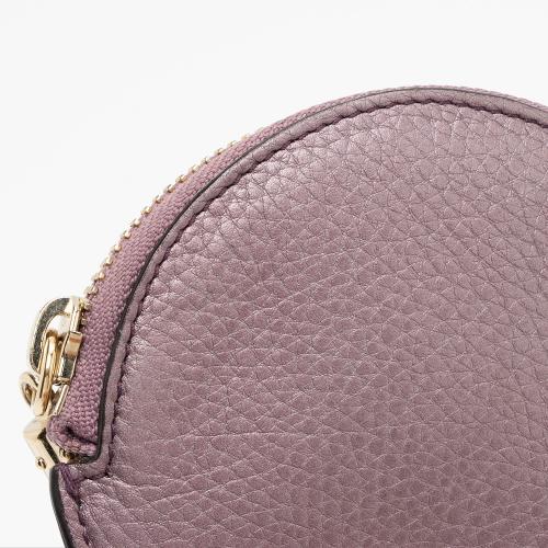 Gucci Metallic Leather Soho Round Coin Purse