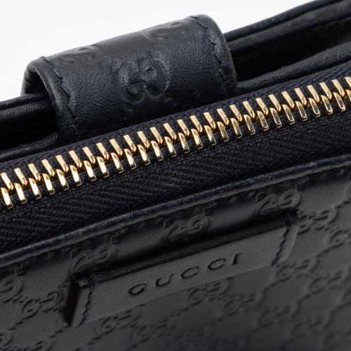 Gucci Microguccissima Leather Compact Zip Around Wallet