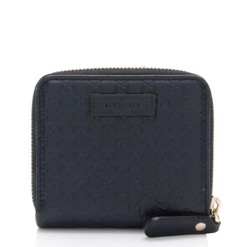 Gucci Microguccissima Leather Compact Zip Around Wallet