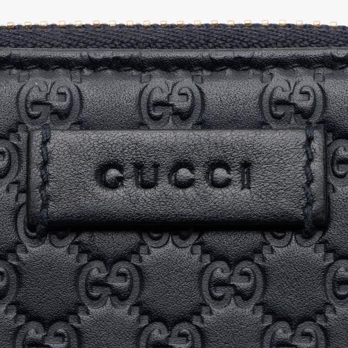 Gucci Microguccissima Leather Compact Zip Around Wallet