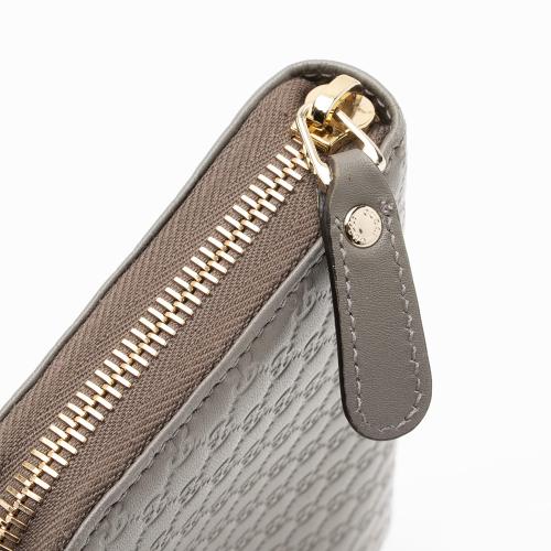 Gucci Microguccissima Leather Zip Around Wallet