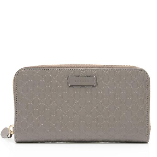 Gucci Microguccissima Leather Zip Around Wallet