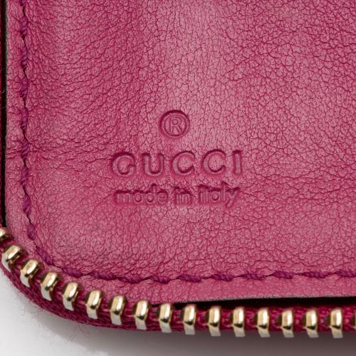 Gucci Patent Leather Soho Travel Zip Around Wallet