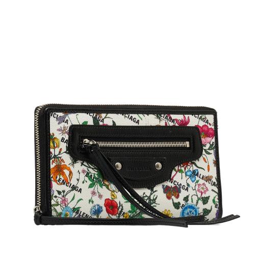 Gucci x Balenciaga The Hacker Project Neo Classic Flora Print Zip Around Wallet