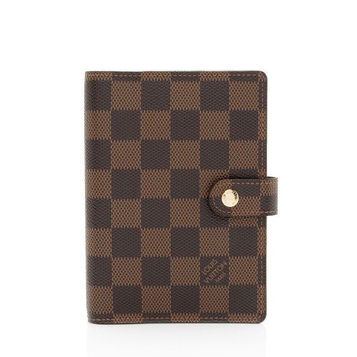 Louis Vuitton Damier Ebene Small Ring Agenda Cover