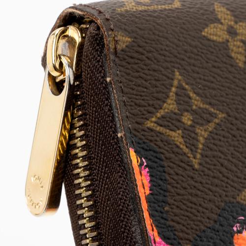 Louis Vuitton Limited Edition Monogram Canvas Roses Zippy Wallet