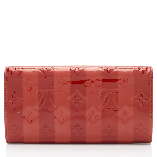 Louis Vuitton Limited Edition Monogram Vernis Rayures Sarah Wallet