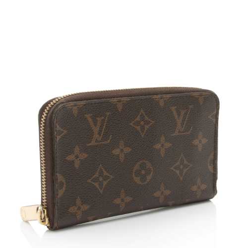 Louis Vuitton Monogram Canvas Vertical Compact Zippy Wallet