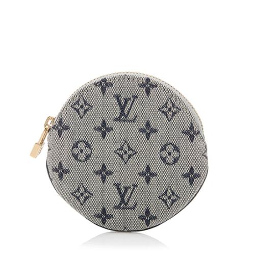 Louis Vuitton Monogram Mini Lin Round Coin Pouch