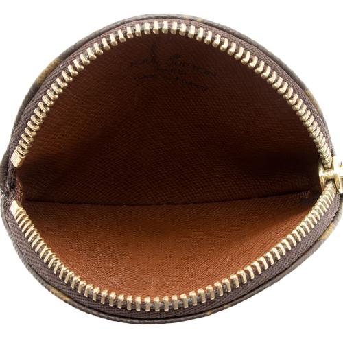 Louis Vuitton Vintage Monogram Canvas Round Coin Pouch