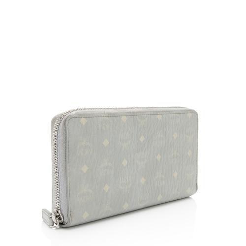 MCM Visetos Large Zip Wallet