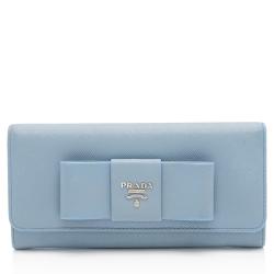 Prada Saffiano Bow Continental Wallet