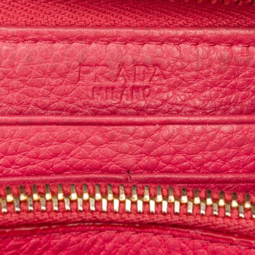 Prada Saffiano Zip Around Long Wallet