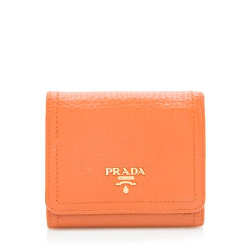 Prada Vitello Daino Trifold Wallet