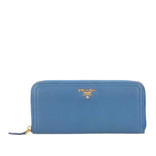 Prada Vitello Daino Zip Around Wallet