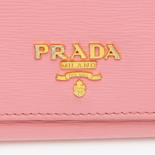 Prada Vitello Move Tri-Fold Wallet