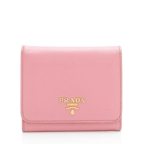 Prada Vitello Move Tri-Fold Wallet