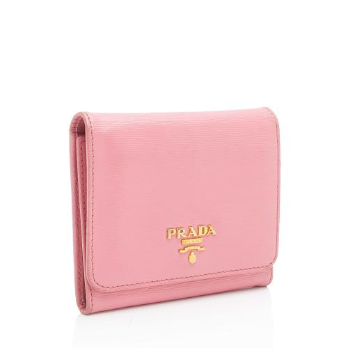 Prada Vitello Move Tri-Fold Wallet