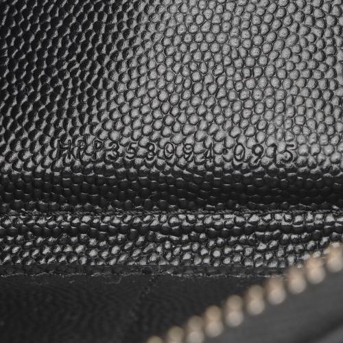 Saint Laurent Matelasse Grain de Poudre Monogram Zip Around Wallet