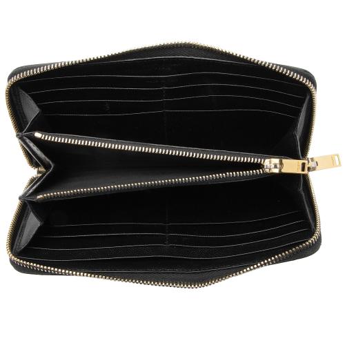 Saint Laurent Matelasse Grain de Poudre Monogram Zip Around Wallet